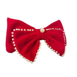 Funda din catifea cu perle albe